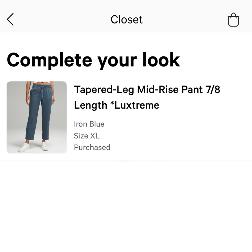 lululemon athletica Iron Blue Tapered-Leg Mid-Rise Pant